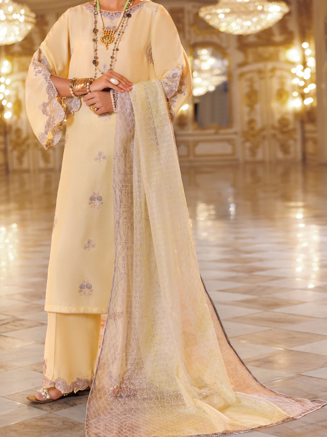 LEMON SHEESHA SILK 3PC STITCHED | AL-3PS-LS-503/AM-3001F