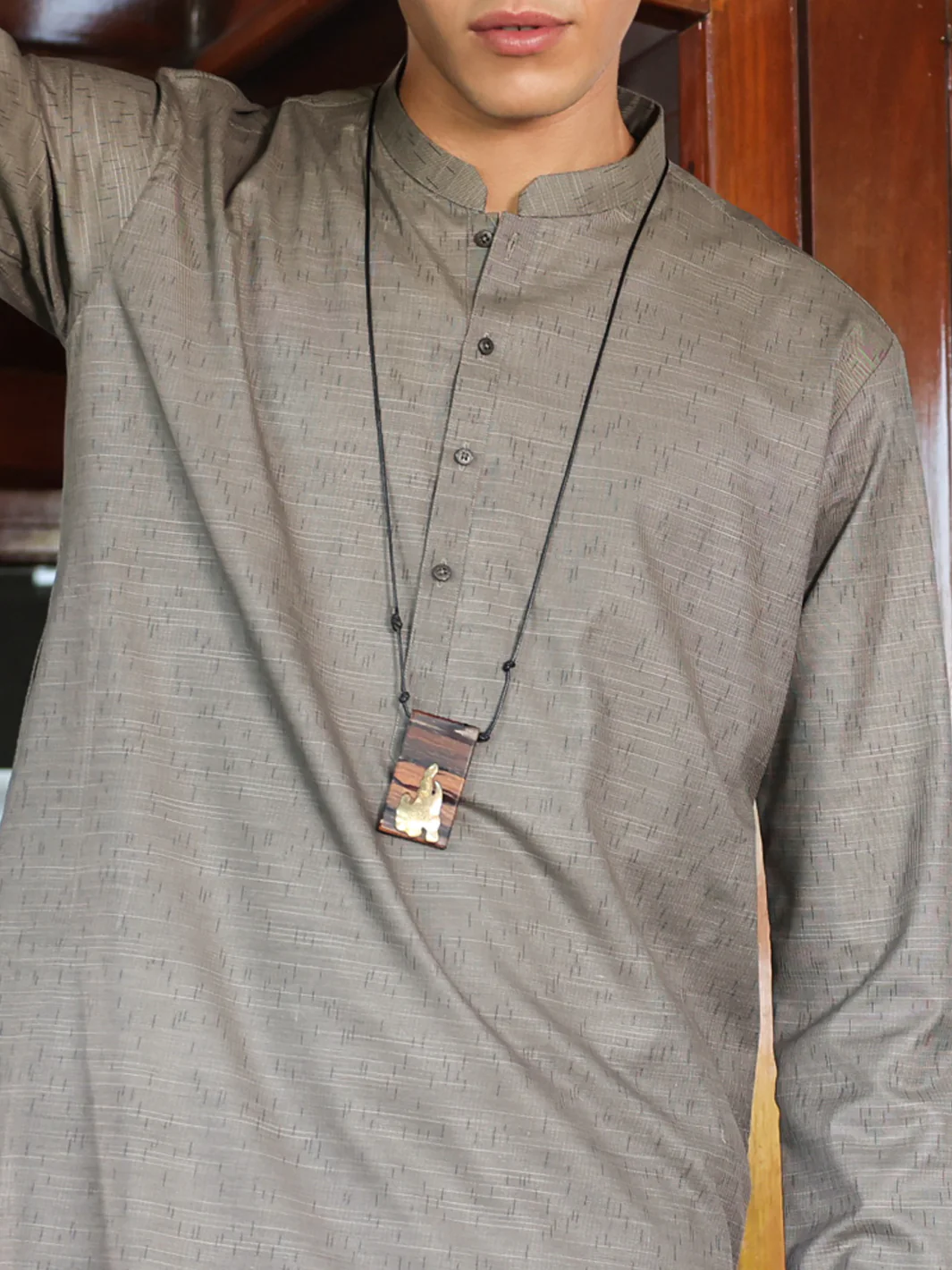 BROWN KURTA | AL-K-1150/AM-6123A - Image 2