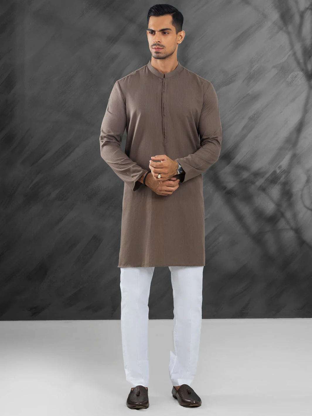 BROWN BLENDED KURTA | AL-K-1216/AM-6274C