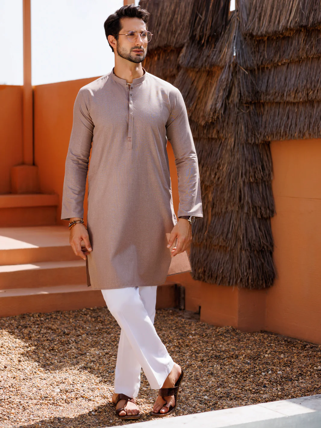 BROWN BLENDED KURTA | AL-K-1239/AM-6305D