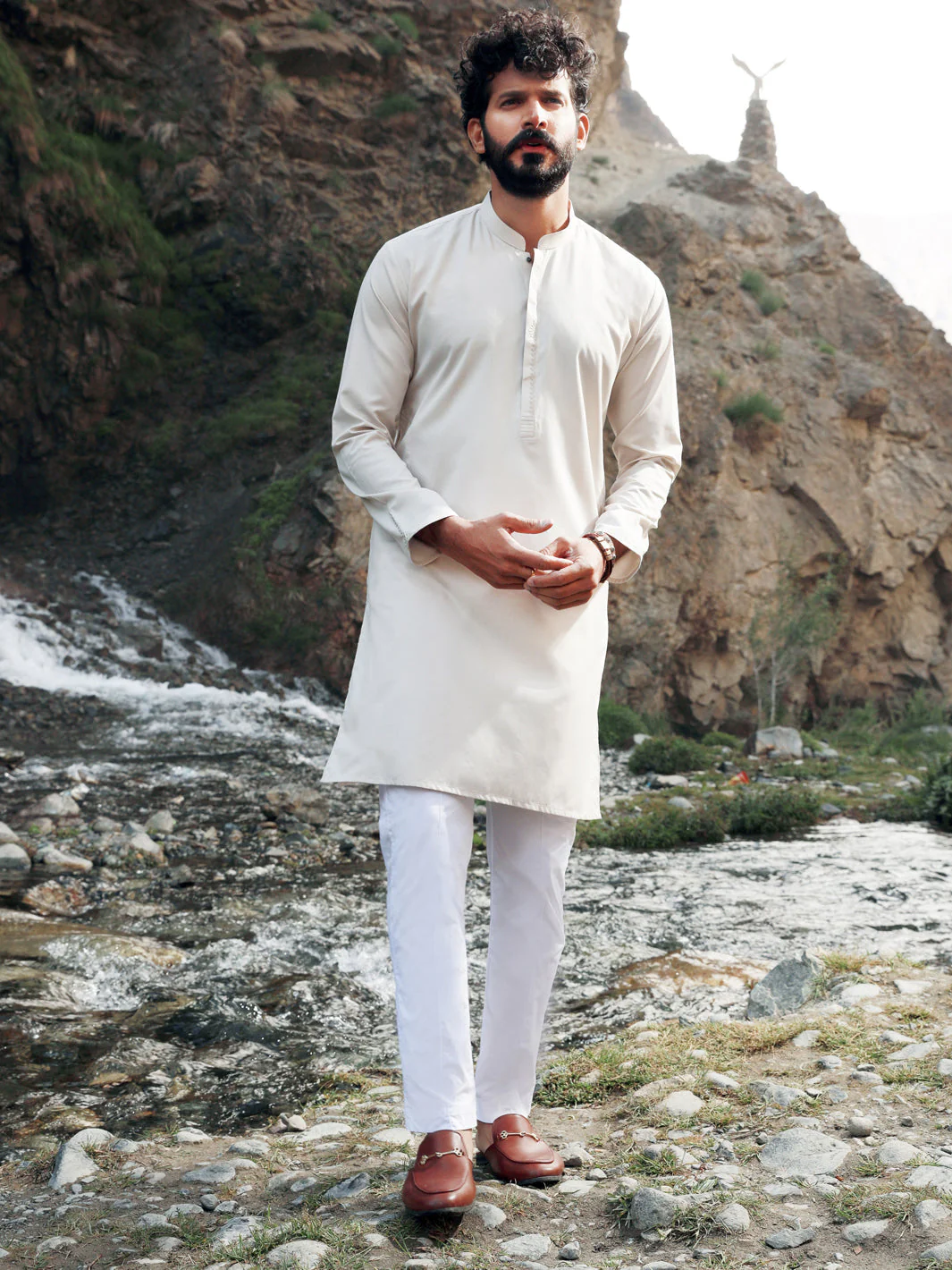 FAWN VISCOSE KURTA | AL-K-US-1015/AM-5045B