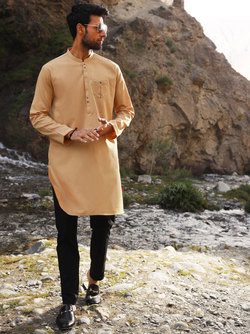 YELLOW COTTON KURTA | AL-K-US-1023/AM-928-1A