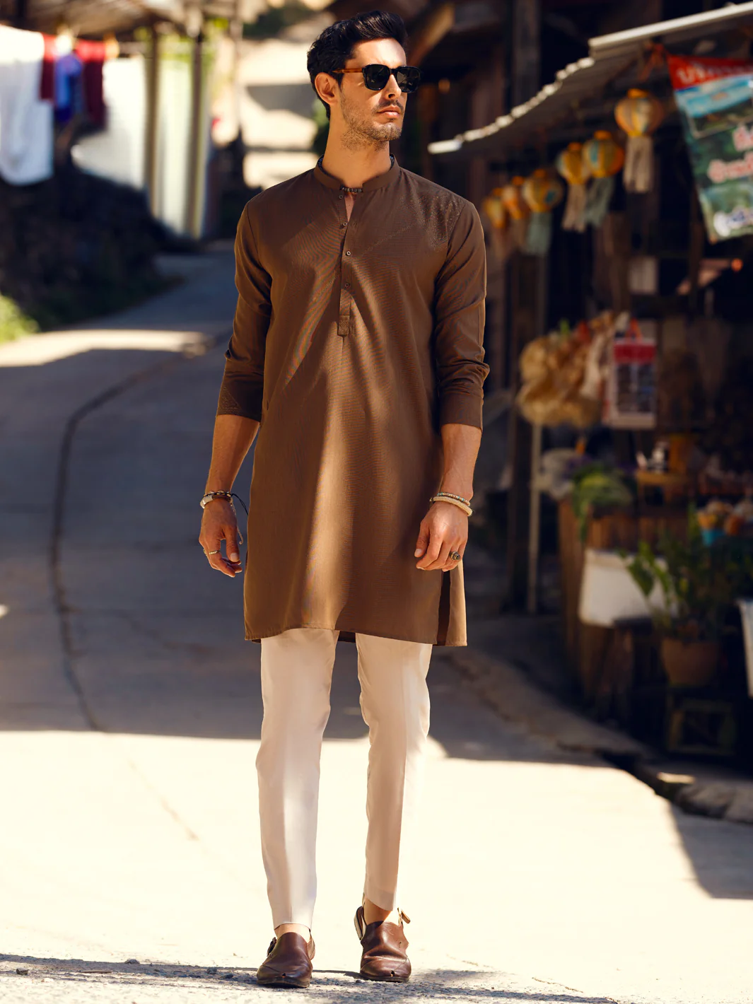 BROWN VISCOSE KURTA | AL-K-US-1091/AM-6110A