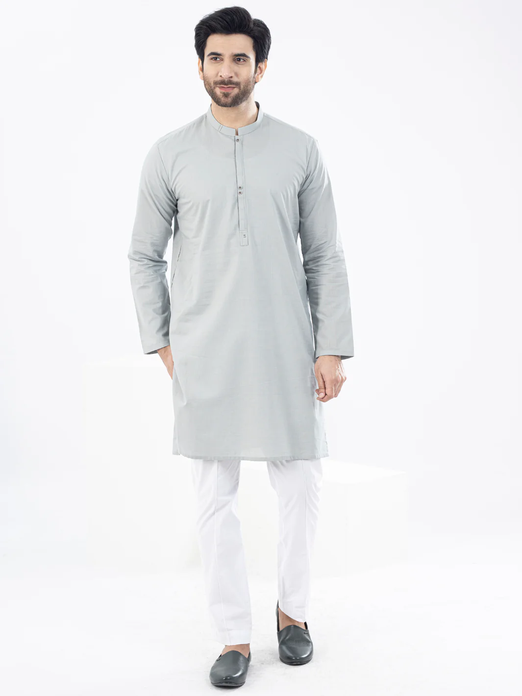 LIGHT GREEN COTTON KURTA | AL-K-US-1100/AM-6007C