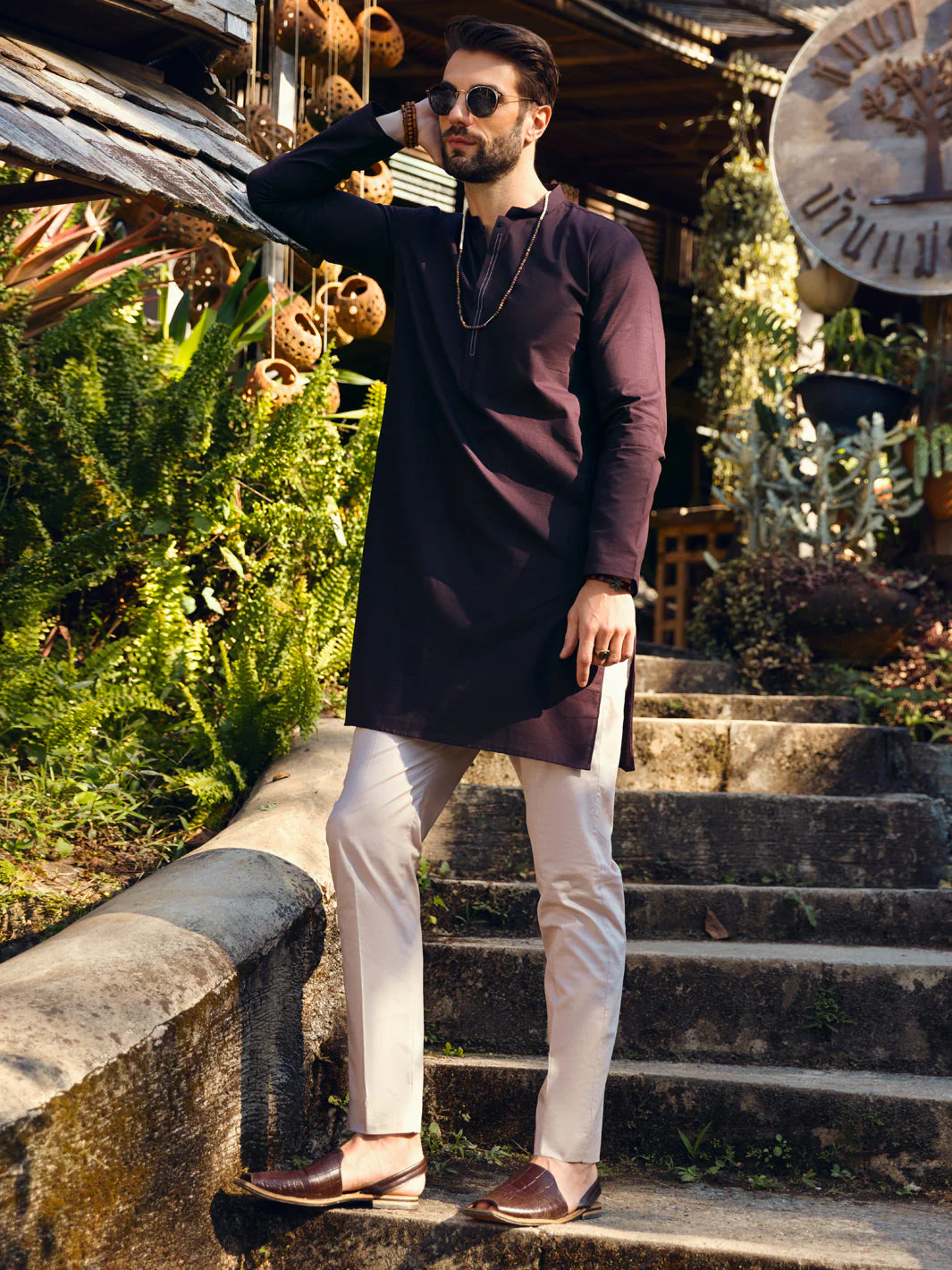 PURPLE COTTON KURTA | AL-K-US-1101/AM-6007D