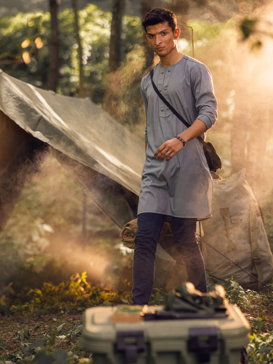 GREY BLENDED KURTA | AL-K-US-1143C/AM-6120C