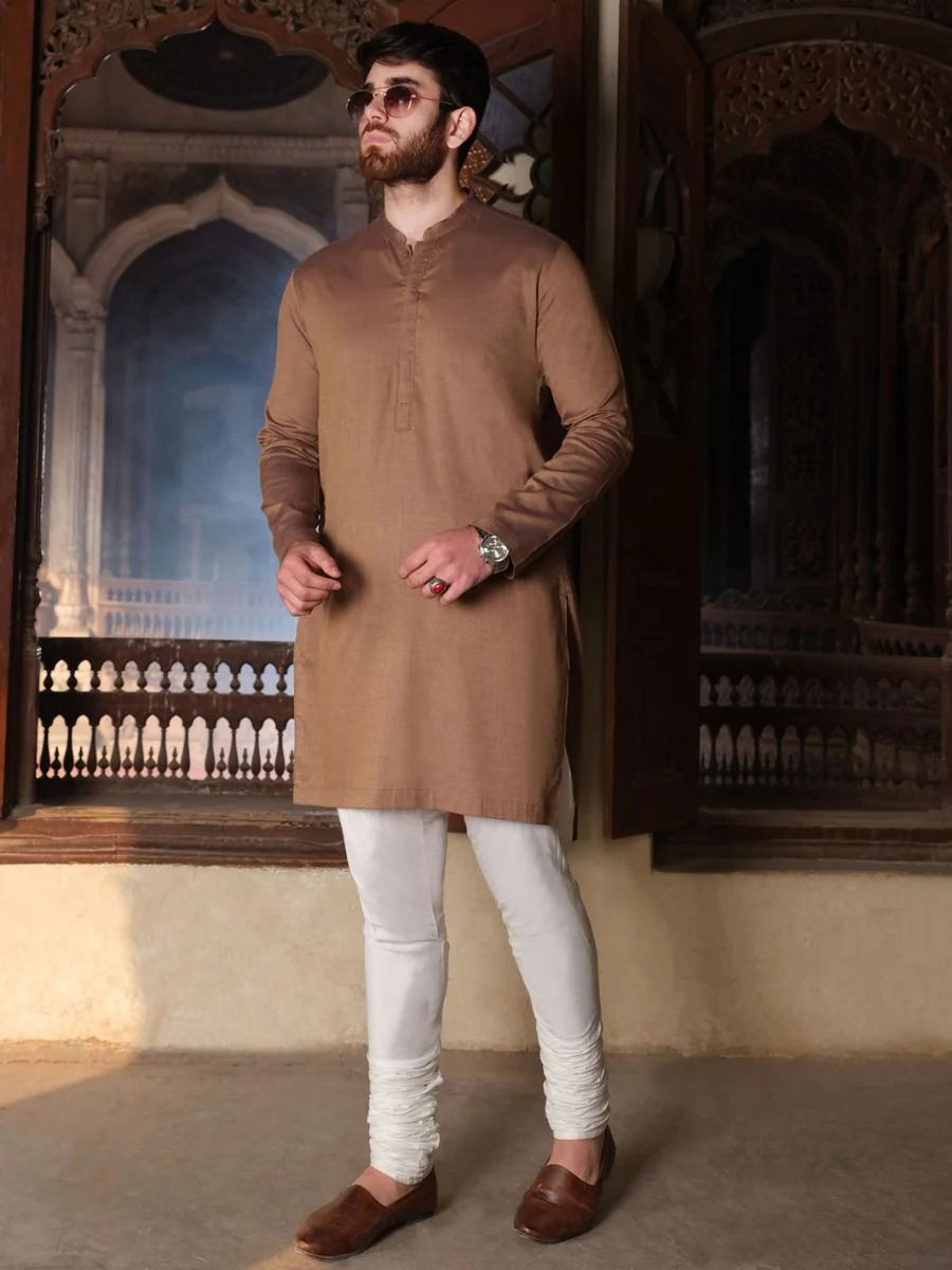 BROWN COTTON KURTA | AL-K-US-858/AM-780-1C