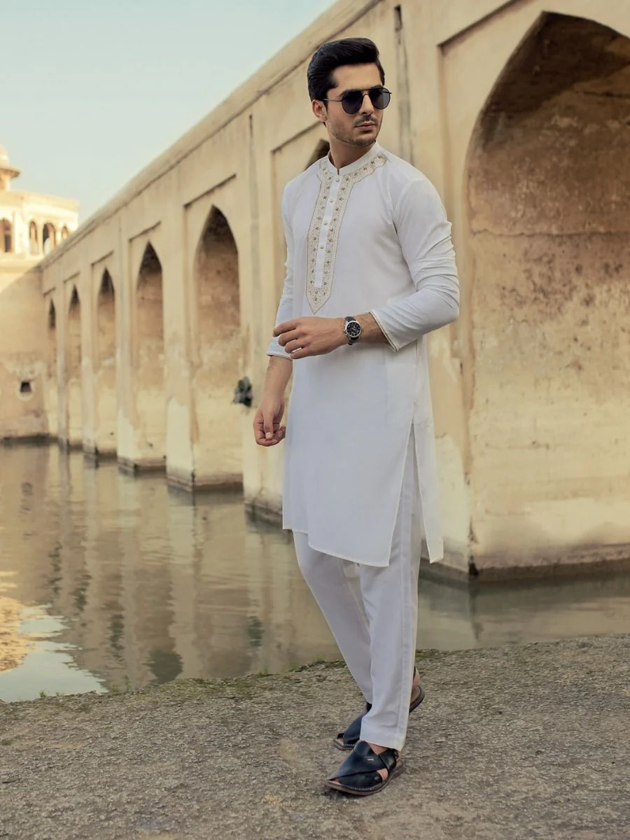 OFF WHITE VISCOSE KURTA | AL-K-US-919 V-2 2021