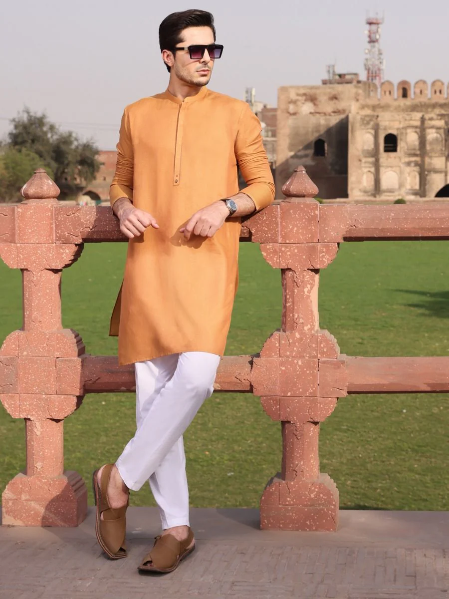 MUSTARD COTTON KURTA | AL-K-US-924 V-2 2021