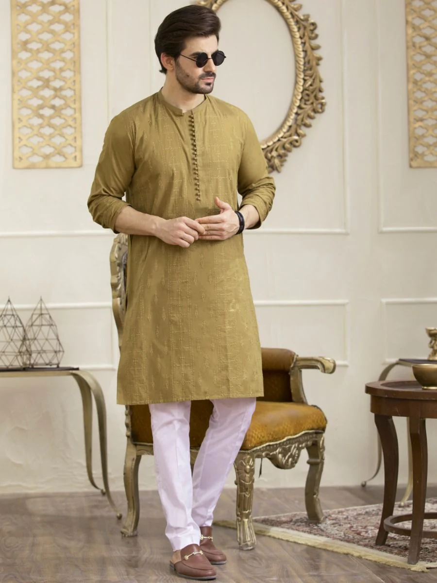 GREEN COTTON KURTA | AL-K-US-929C/AM-5026C