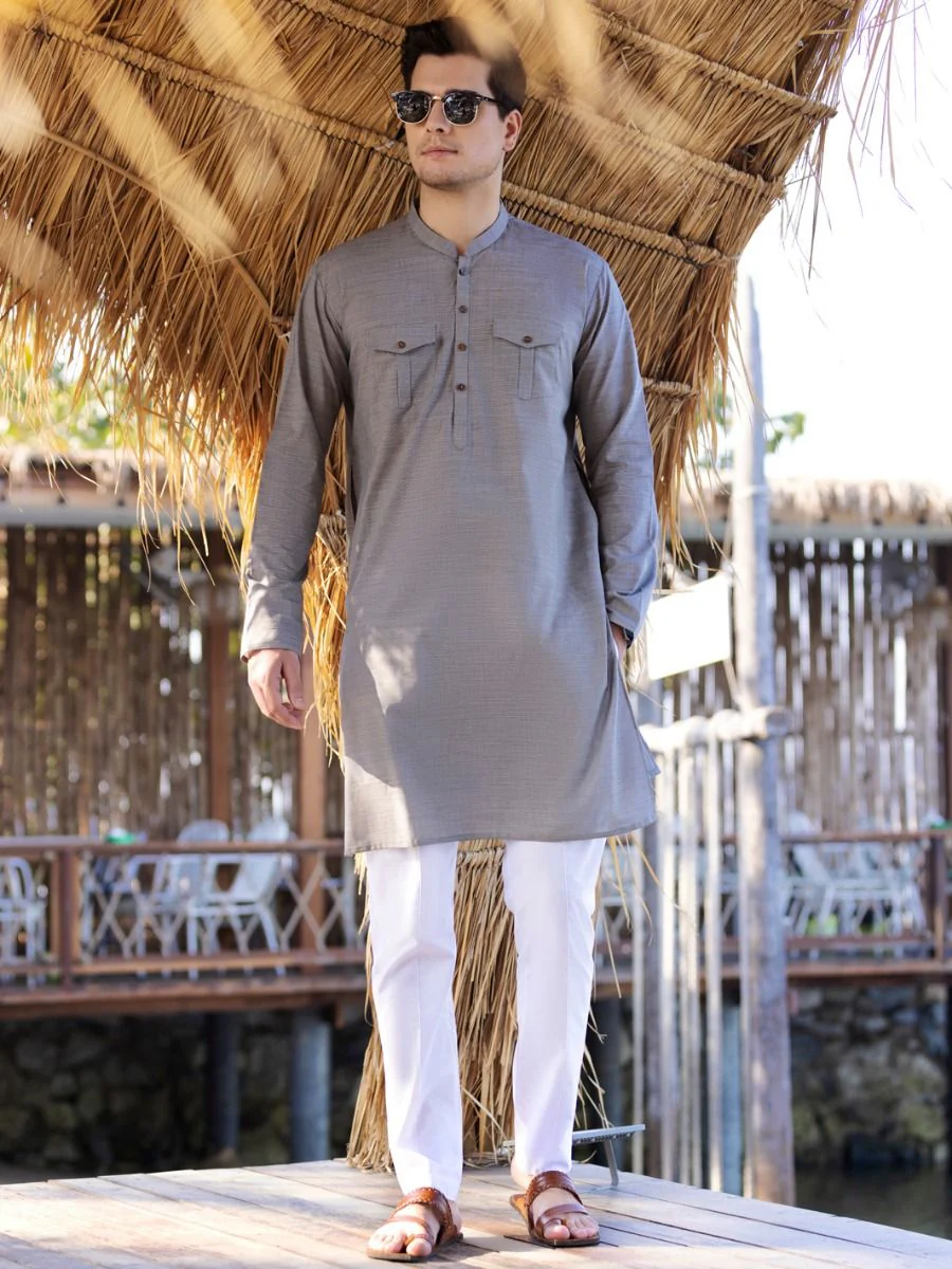 BLUE COTTON KURTA | AL-K-US-963/AM-950B