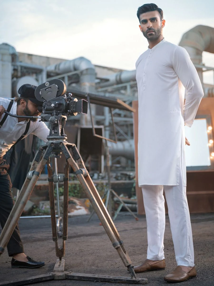 WHITE VISCOSE KURTA | AL-K-US-971/AM-5041A