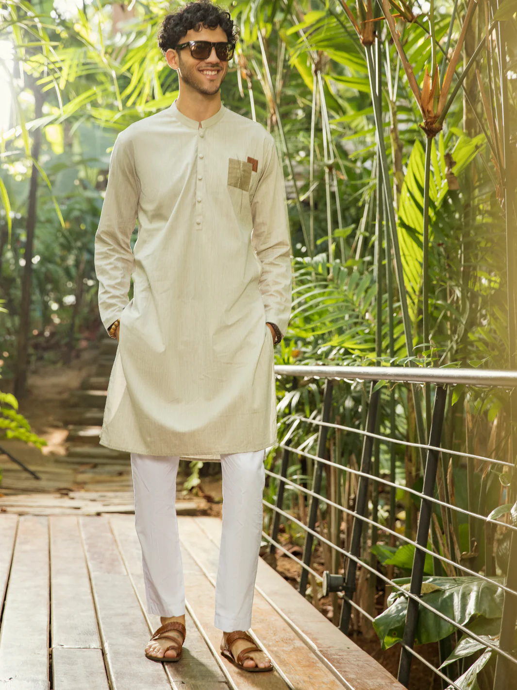 LIGHT GREY COTTON KURTA | AL-K-US-993/AM-945-1B