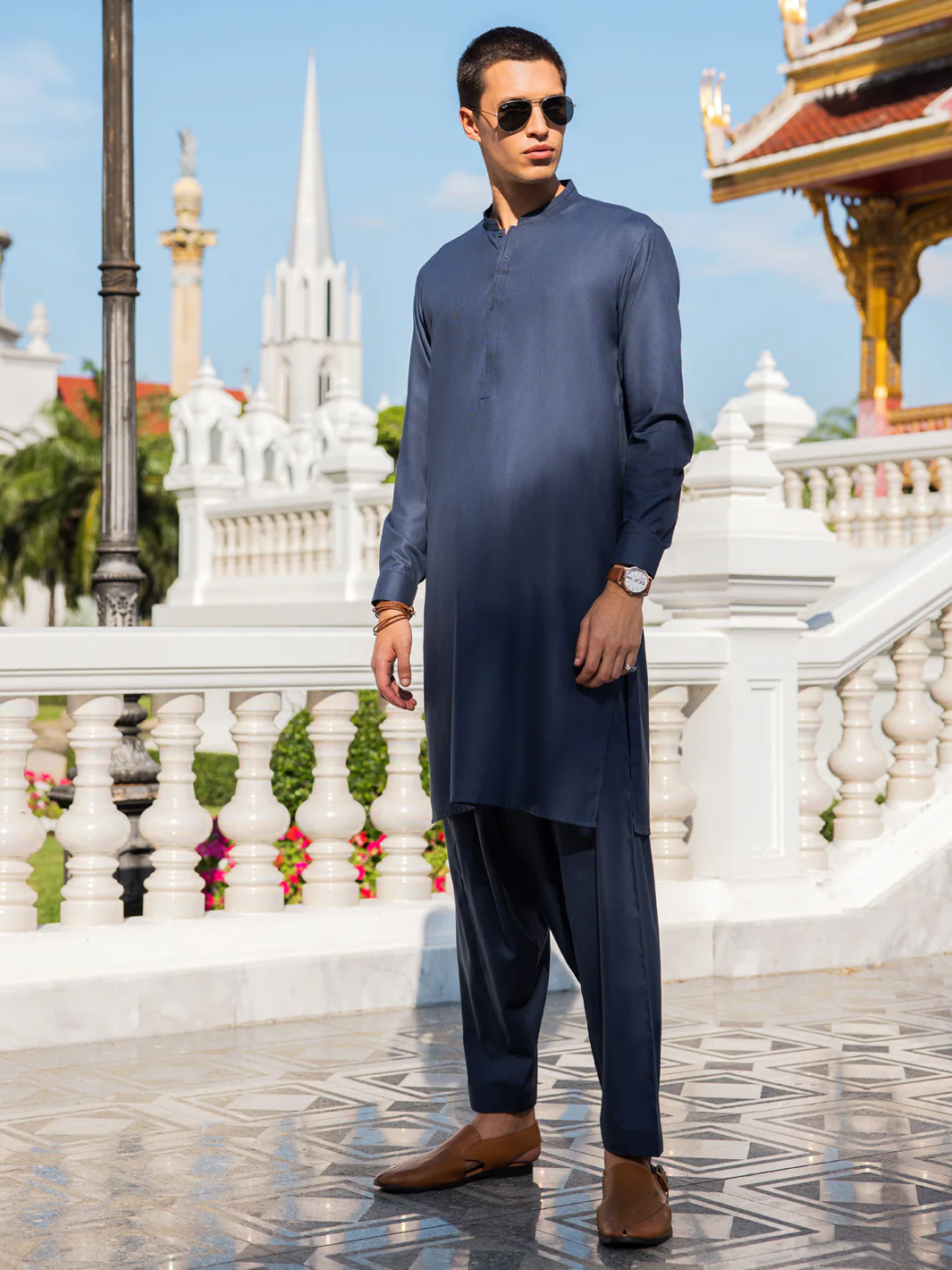BLUE KAMEEZ SHALWAR | AL-KS-US-24-2975