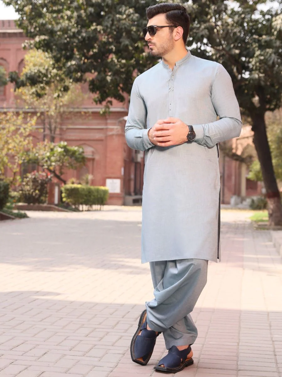 LIGHT BLUE KAMEEZ SHALWAR | AL-KS-US-2530 V-3 2020