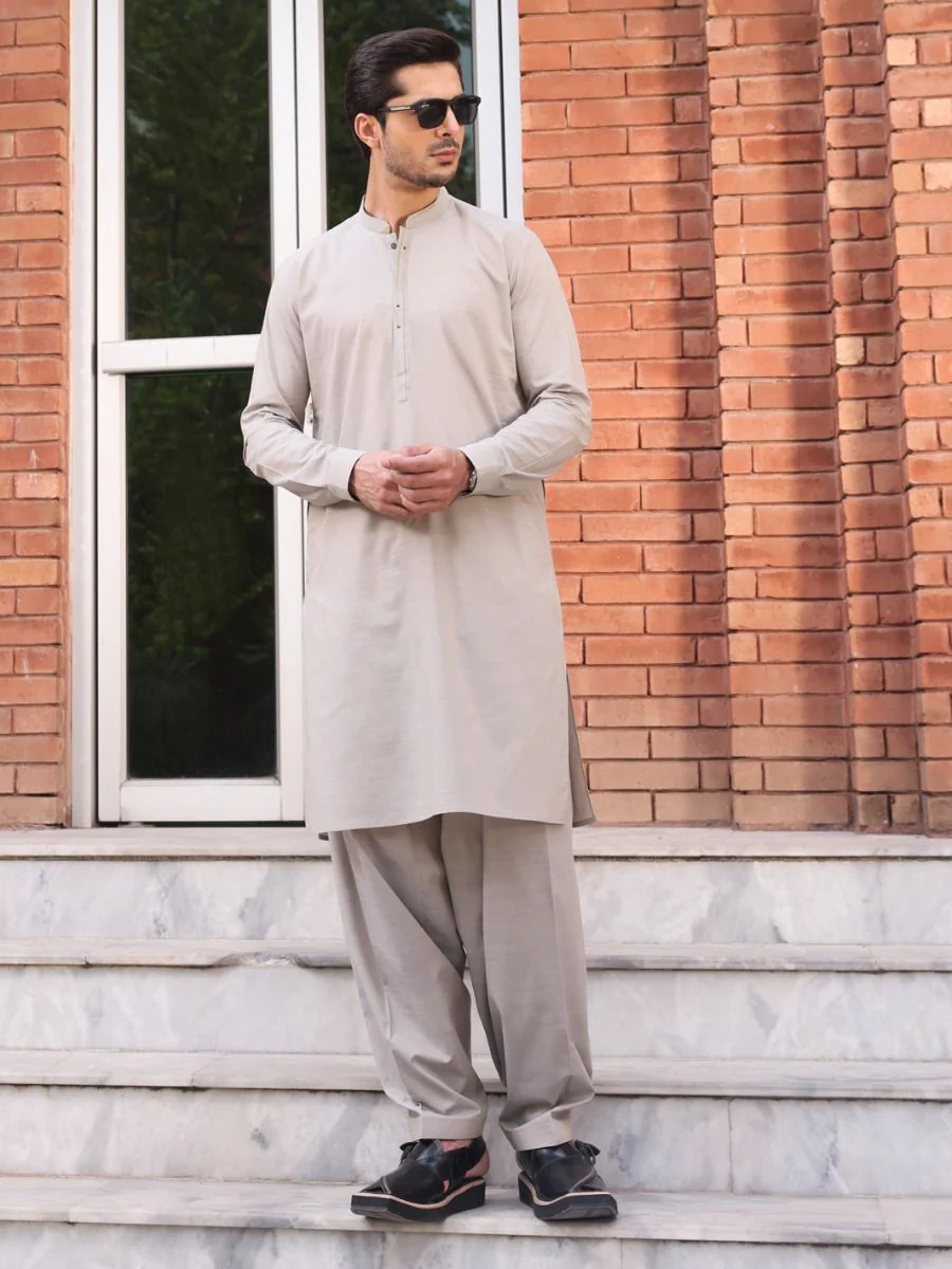 ASH GREY KAMEEZ SHALWAR | AL-KS-US-2547 V-2 2021