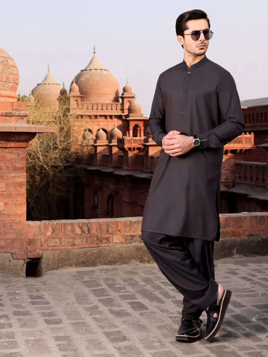 D GREY VISCOSE KAMEEZ SHALWAR | AL-KS-US-2612 V-2 2021