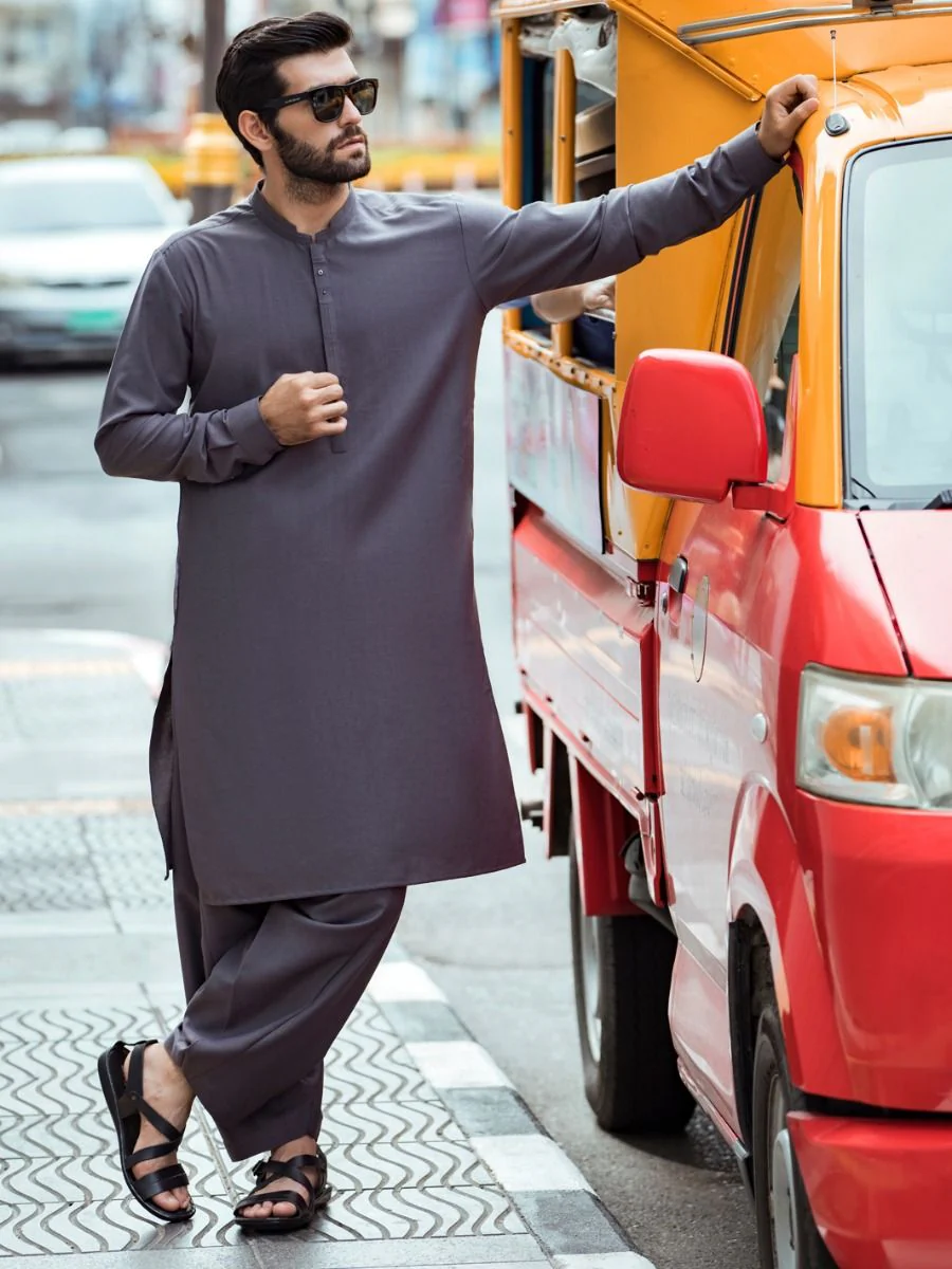 GREY KAMEEZ SHALWAR | AL-KS-US-2730/AM-917B