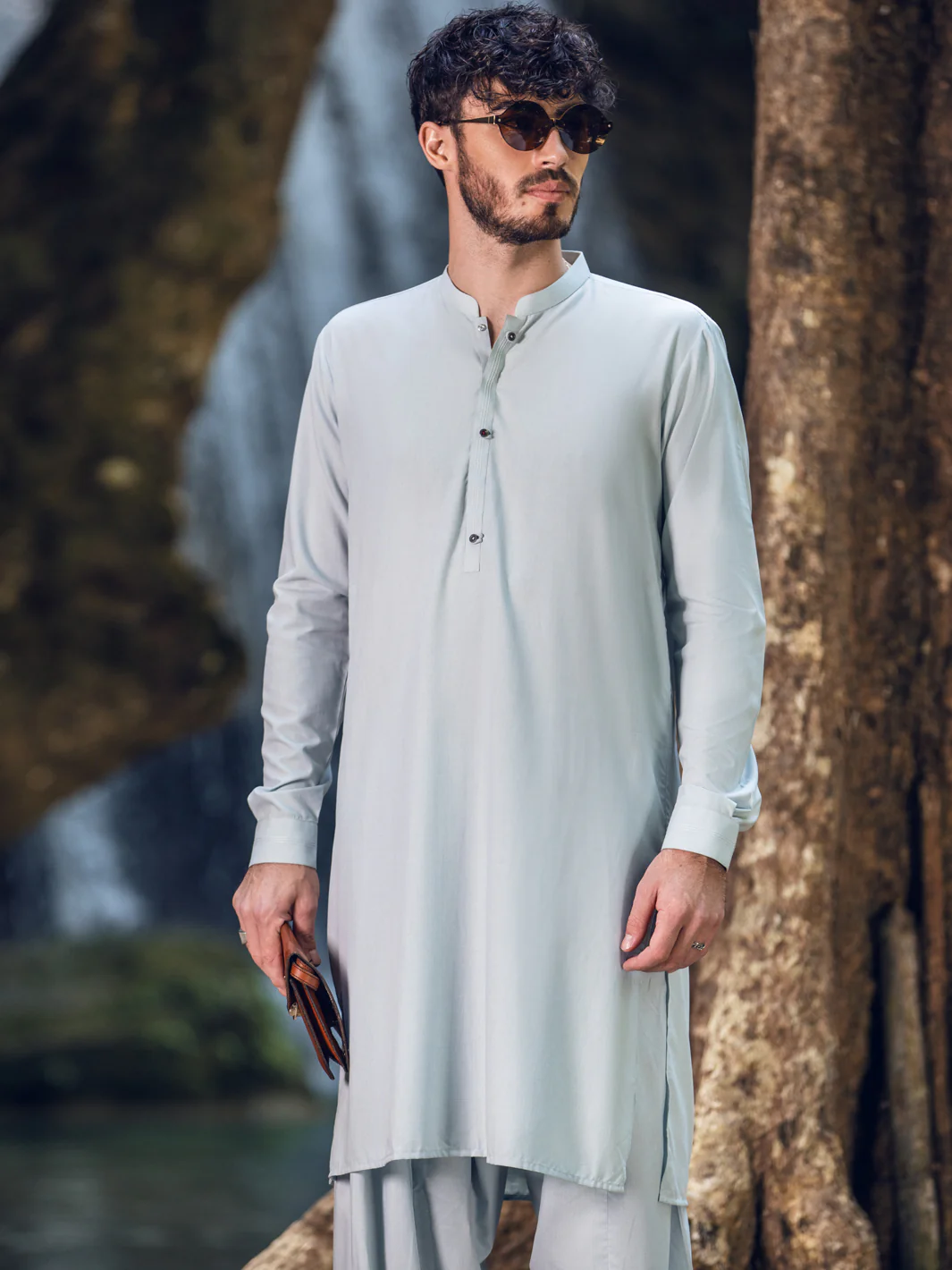 LIGHT BLUE VISCOSE KAMEEZ SHALWAR | AL-KS-US-2887/AM-6127D