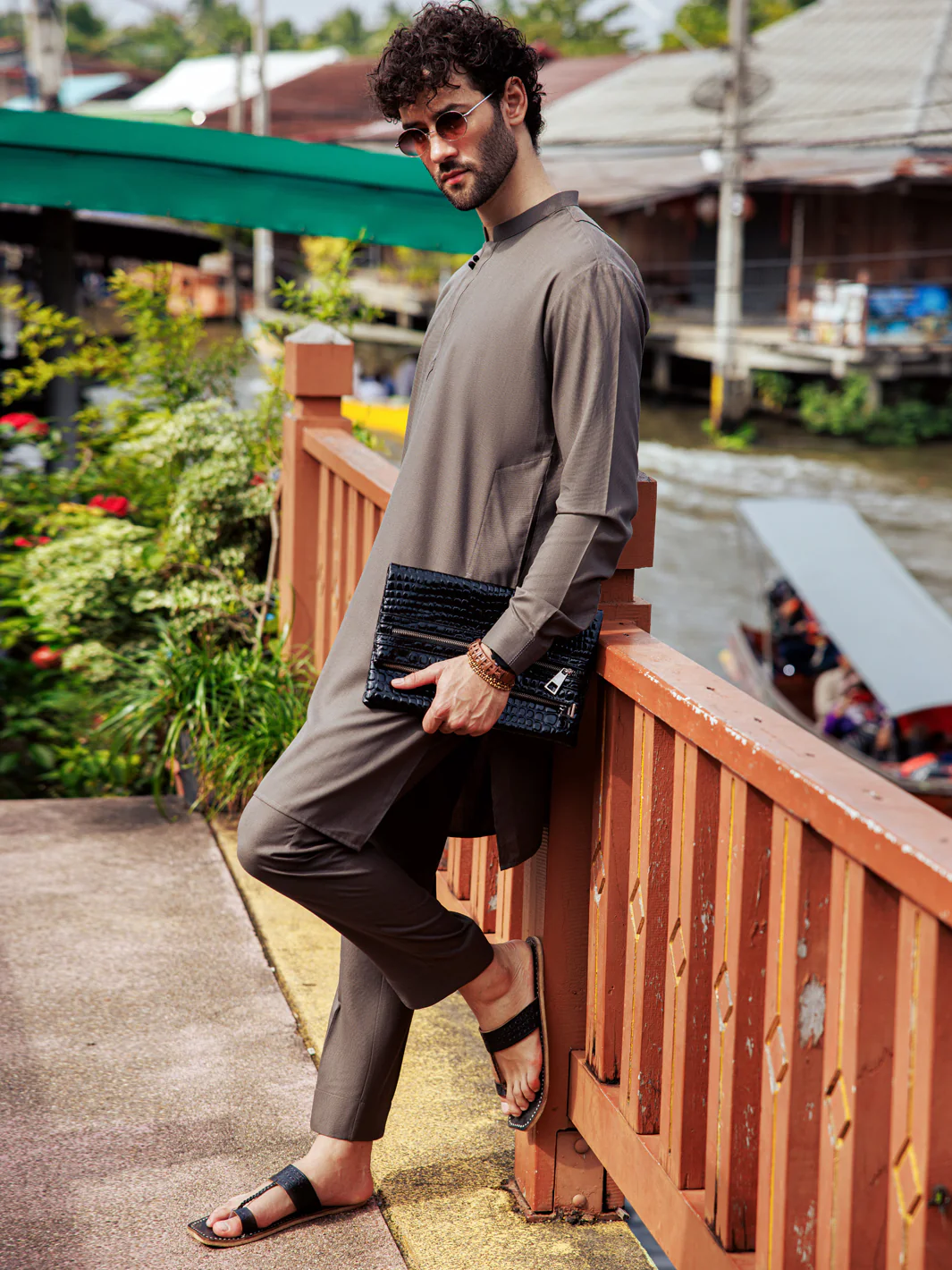 BROWN BLENDED KURTA TROUSERS | AL-KT-2971/AM-8434A