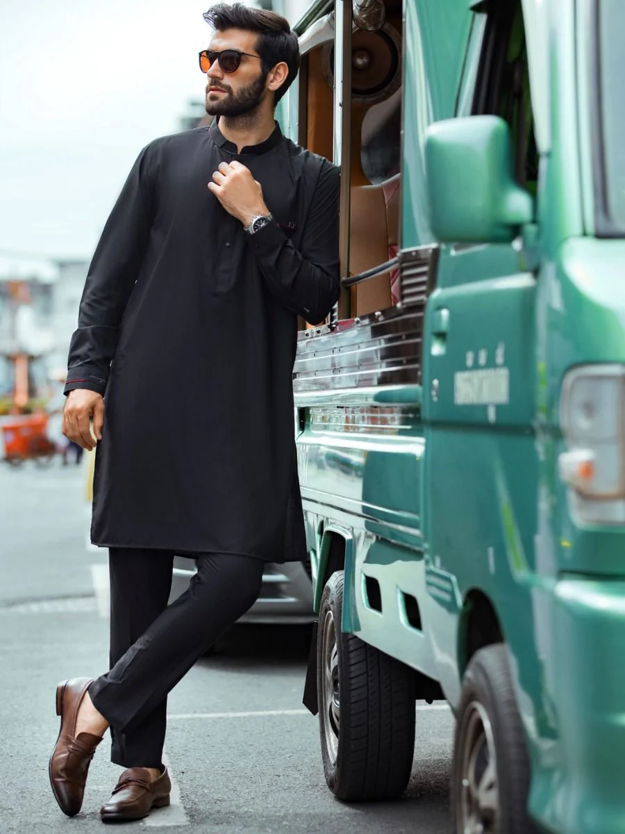 BLACK KURTA TROUSERS | AL-KT-US-2682/AM-993E