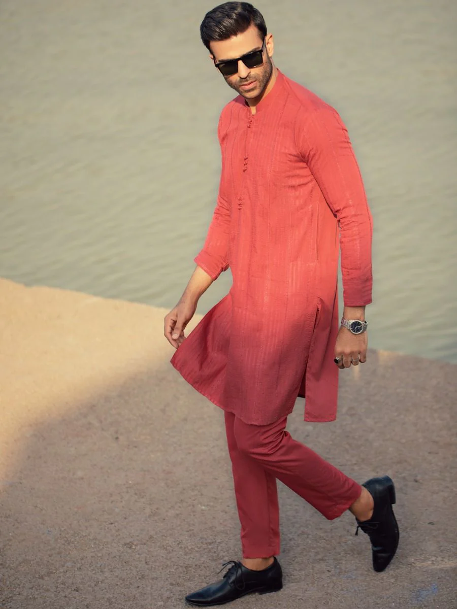 RED KURTA TROUSERS | AL-KT-US-921 V-3 2021
