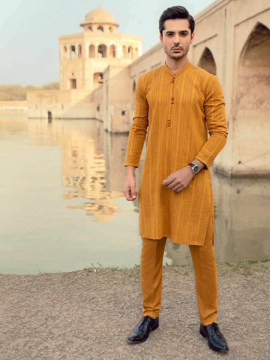 YELLOW KURTA TROUSERS | AL-KT-US-923 V-3 2021