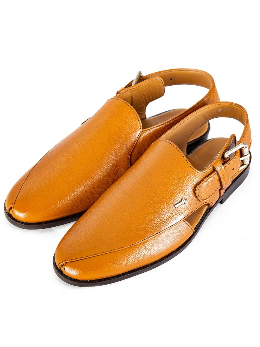 TAN LEATHER PESHAWARI SANDALS | AL-MFW-HC-US-144