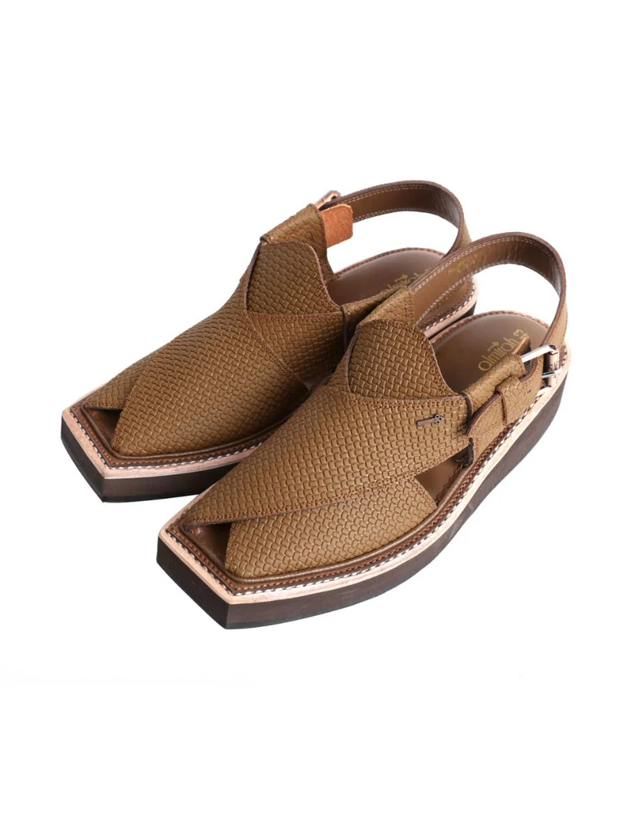 OLIVE LEATHER PESHAWARI SANDALS | AL-MFW-HCK-US-134 V-1 2021