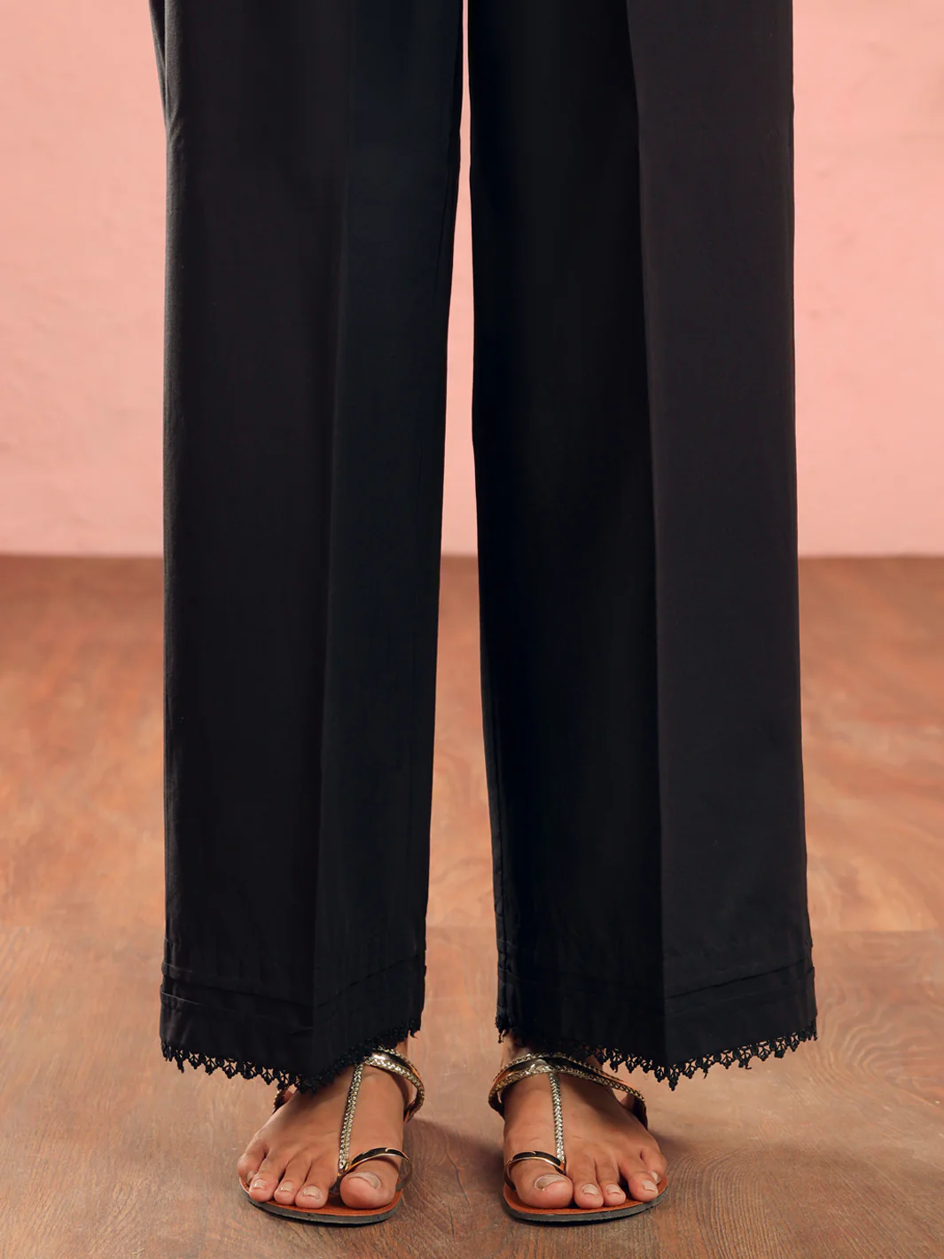 BLACK CAMBRIC TROUSERS | AL-T-724/SPT