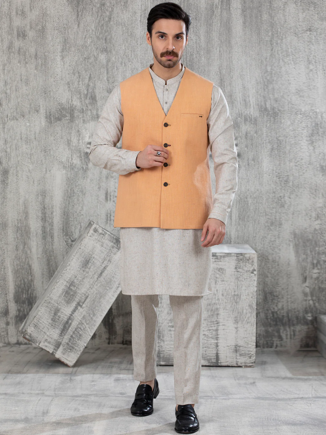 BEIGE WAISTCOAT | AL-WC-US-416/AM-2481C