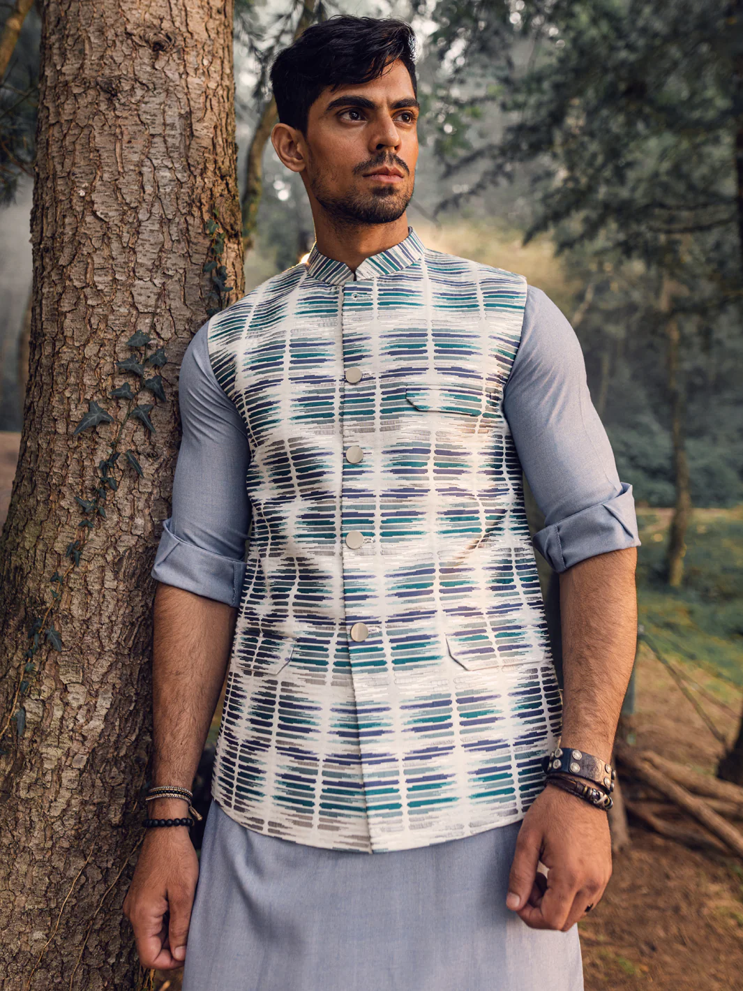 TEAL GREEN WAISTCOAT | AL-WC-US-500/AM-8037A