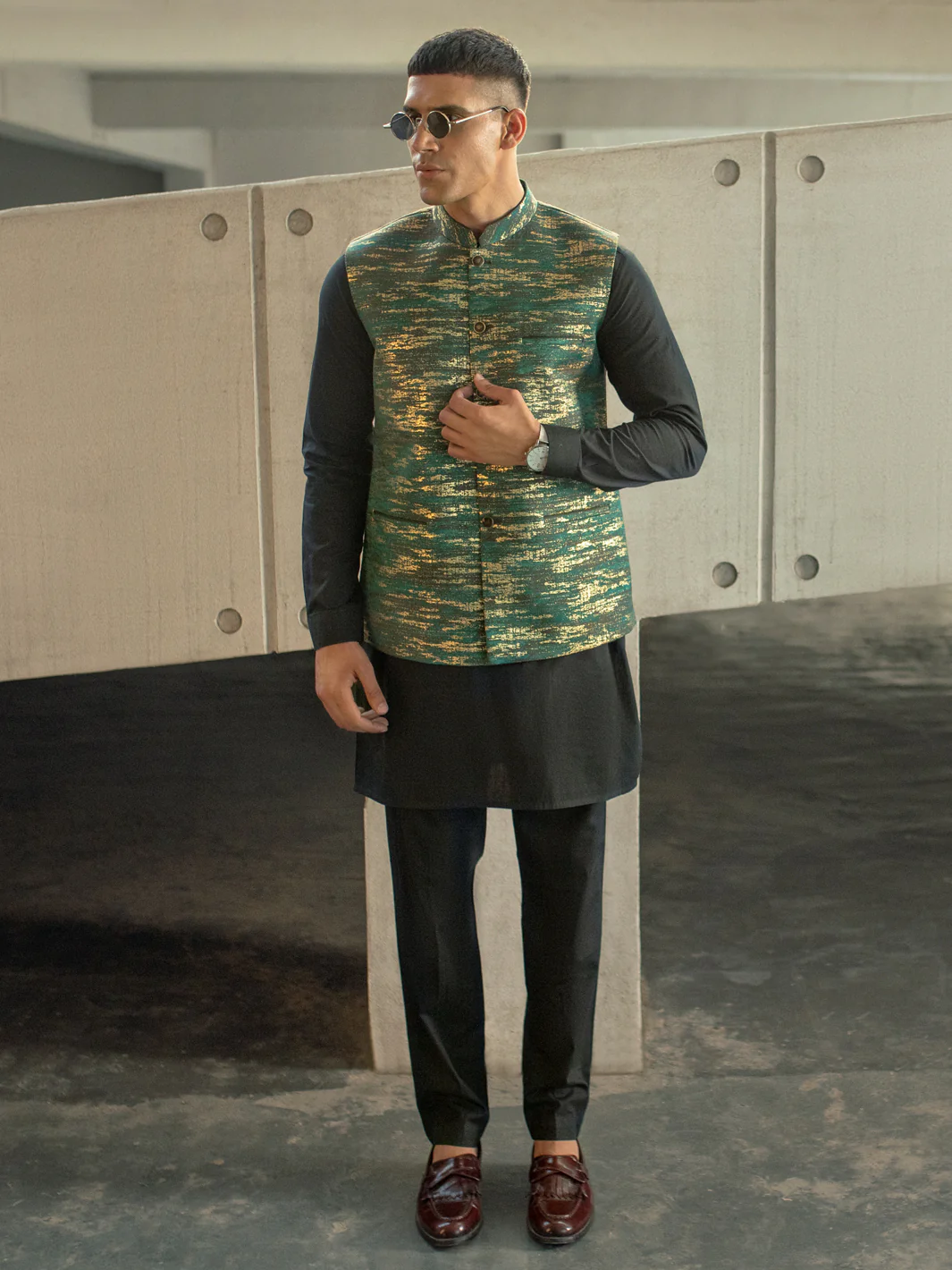 GREEN WAISTCOAT | AL-WC-US-501/AM-8049A