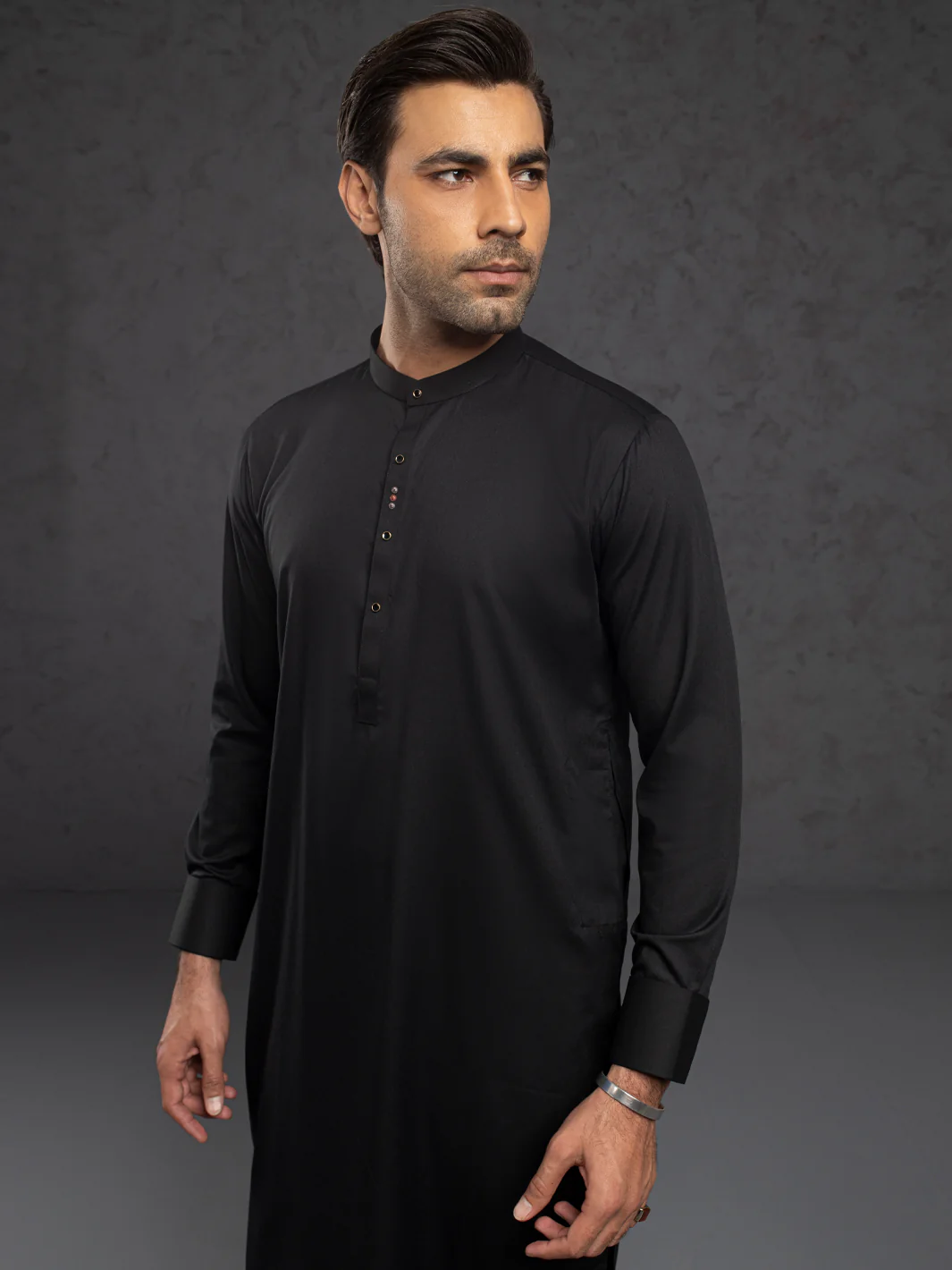 BLACK BLENDED KURTA TROUSERS | ALET-KT-1004/AM-6145-D3 - Image 2