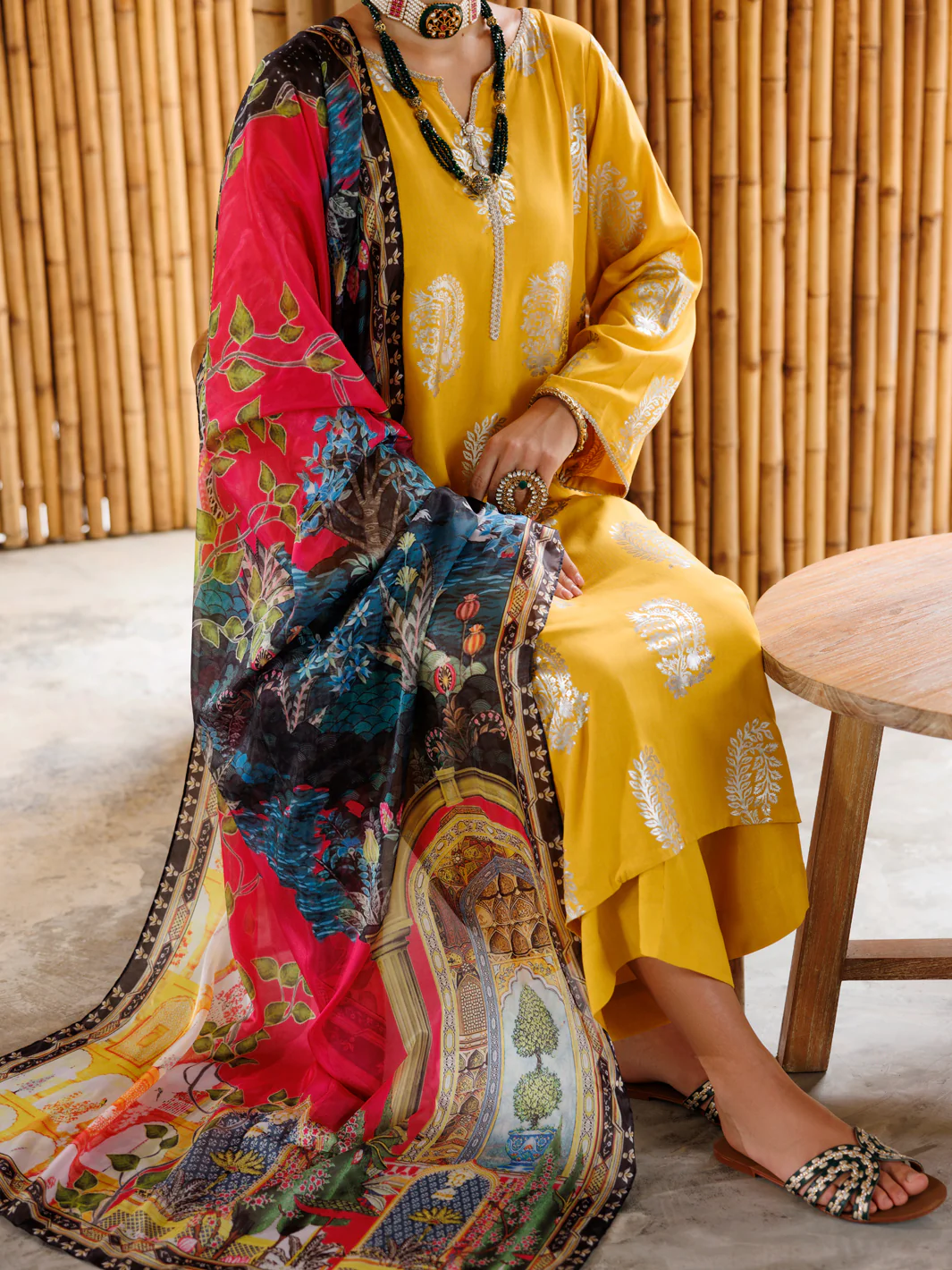 YELLOW VISCOSE 3PC STITCHED | ALP-3PS-2042/S FB-2042A - Image 3