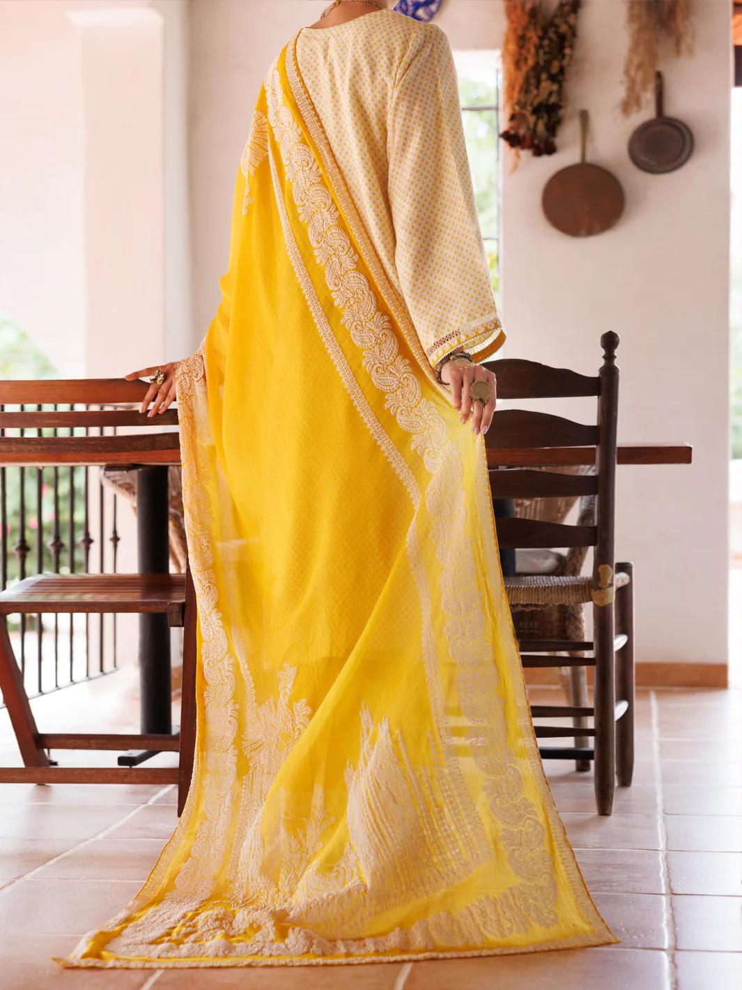 LEMON SQUARE DOBBY 3PC UNSTITCHED | ALP-3PS-2047 FB-2047A - Image 2