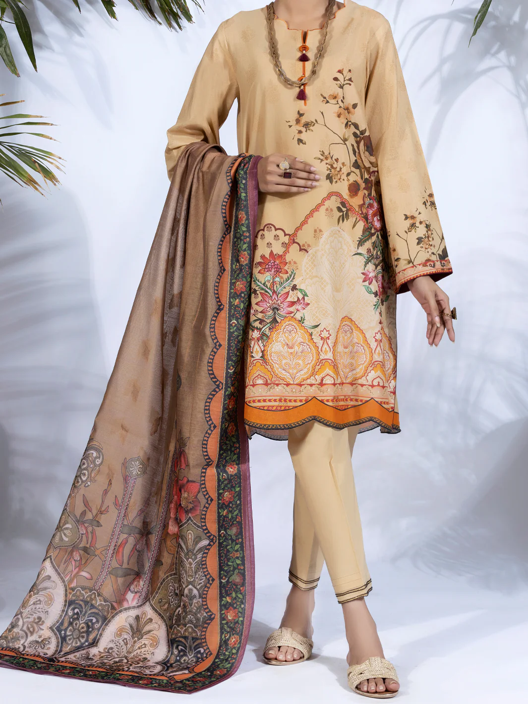 BEIGE LAWN 3PC STITCHED | ALP-3PS-US-1246/S FB-1246A