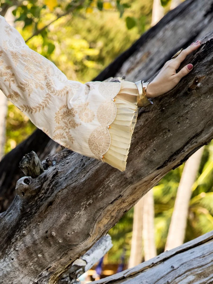 OFF WHITE JACQUARD 3PC UNSTITCHED | ALP-3PS-US-1249 FB-1249A - Image 5