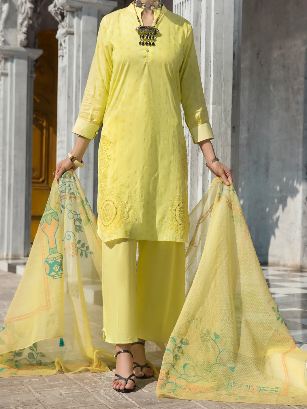 PARROT GREEN LAWN 3PC STITCHED | ALP-3PS-US-1258/S FB-1258A