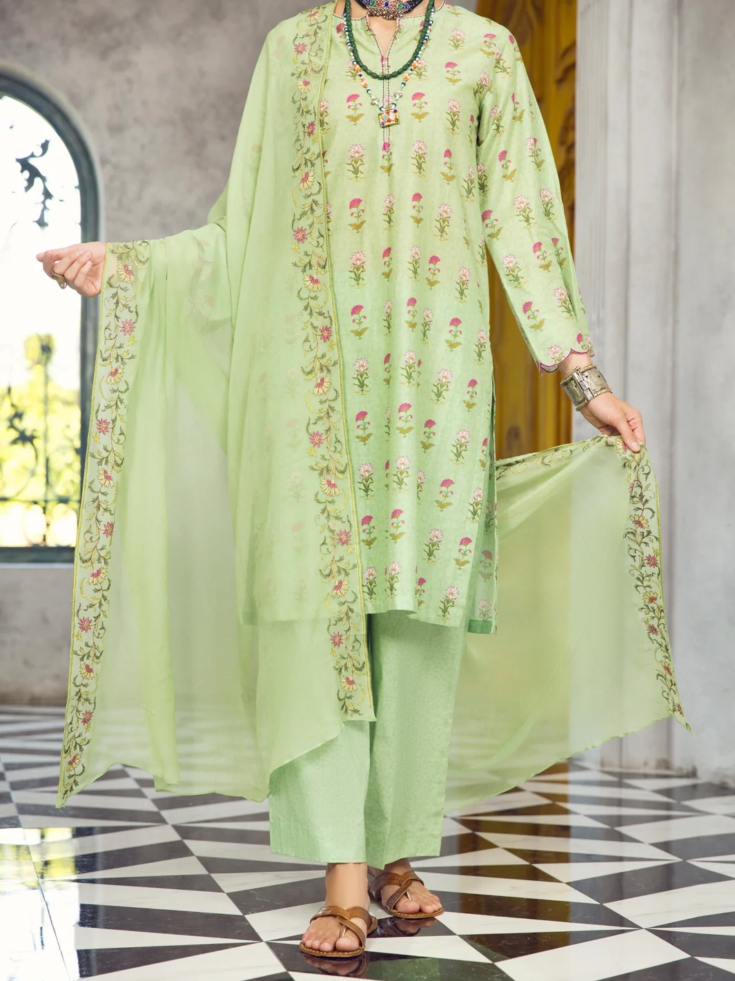 GREEN LAWN 3PC STITCHED | ALP-3PS-US-1295/S FB-1295A