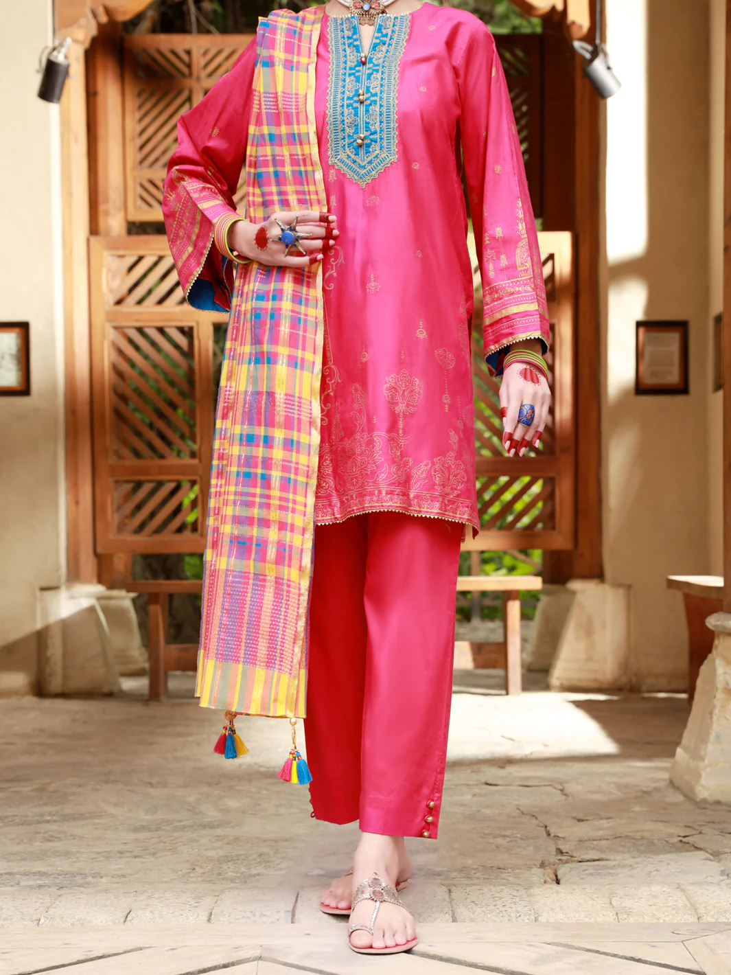 FUCHSIA LAWN 3PC STITCHED | ALP-3PS-US-1383/S FB-1183A