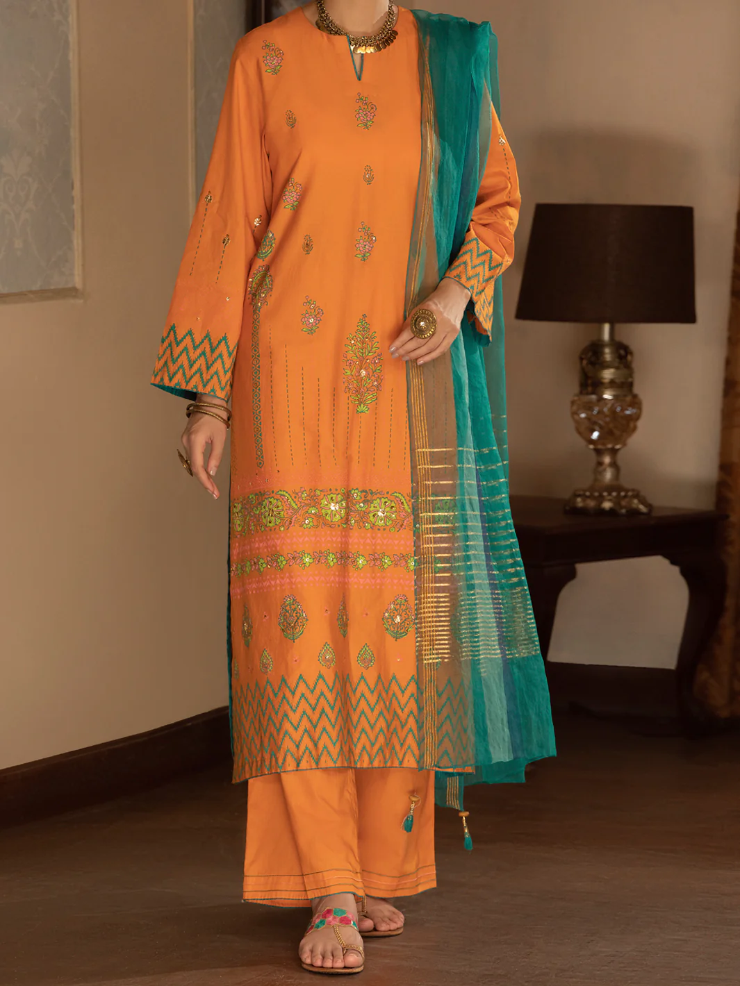 ORANGE CAMBRIC 3PC STITCHED | ALP-3PS-US-1430/S FB-1430A