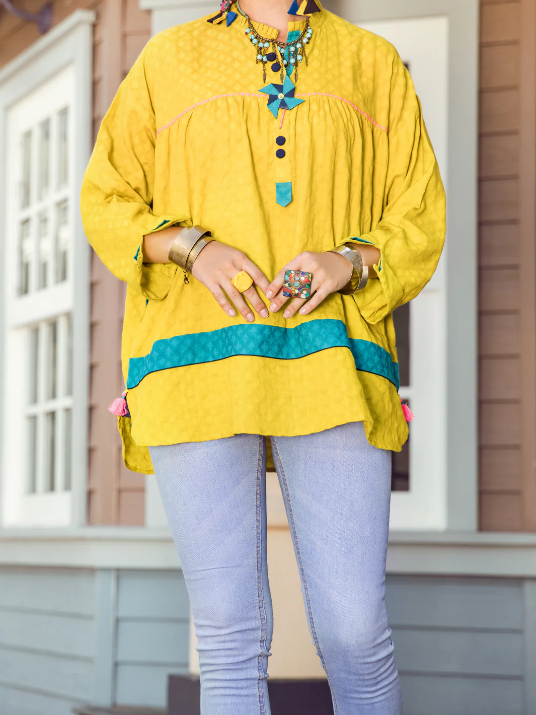 LIME DOBBY KURTI | ALP-LK-US-1364/AM-2541A