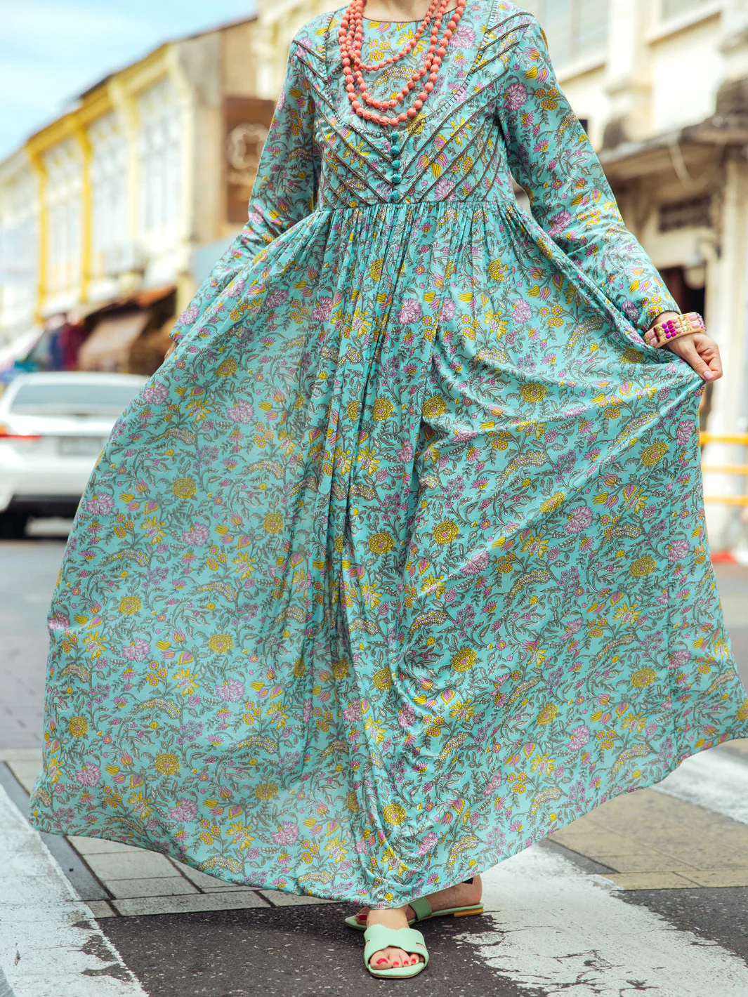 AQUA BLUE KURTI | ALP-LK-US-1762/FB-1762A