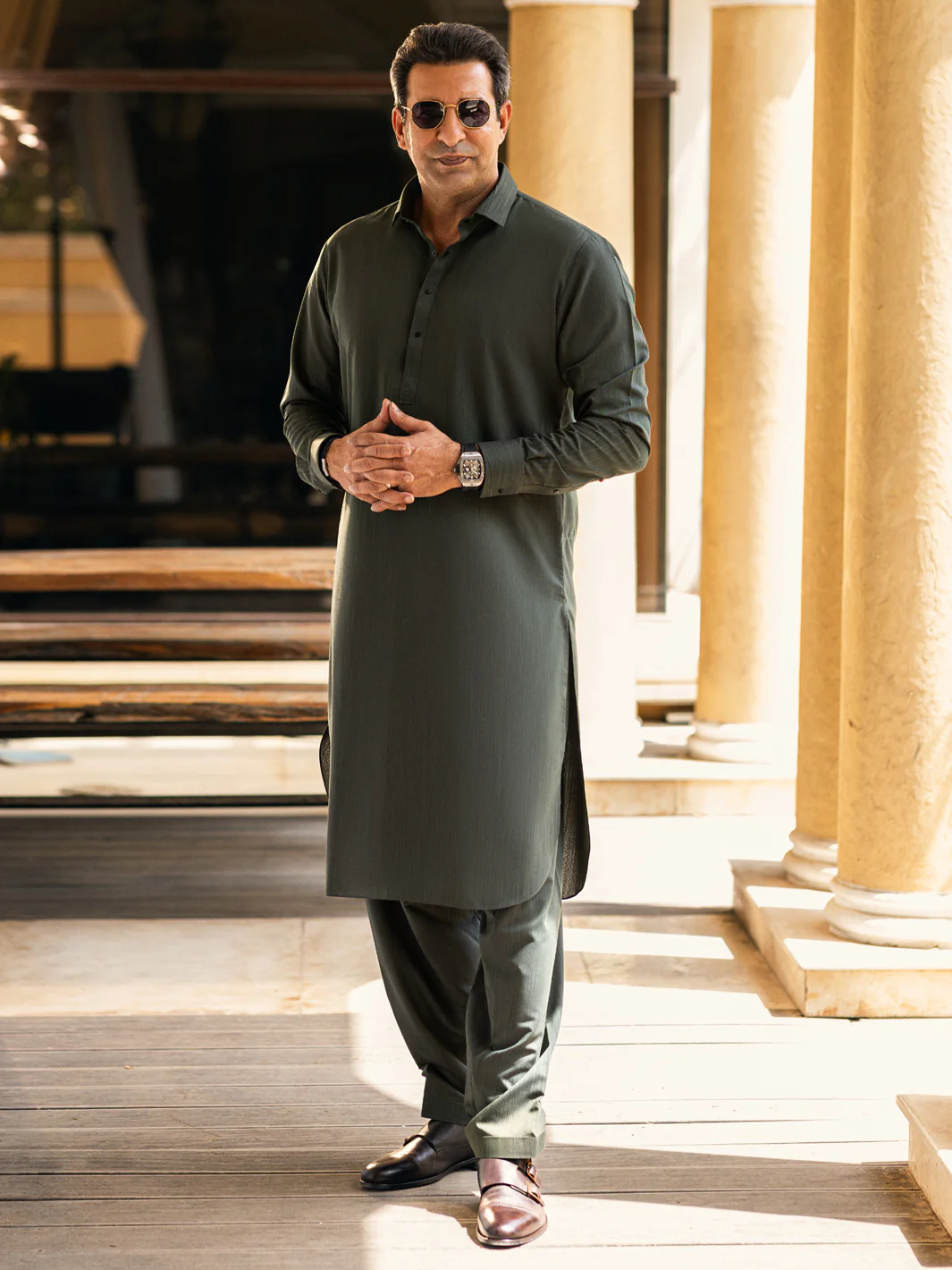 GREEN KAMEEZ SHALWAR | ALWA-KS-459/AM-6214E