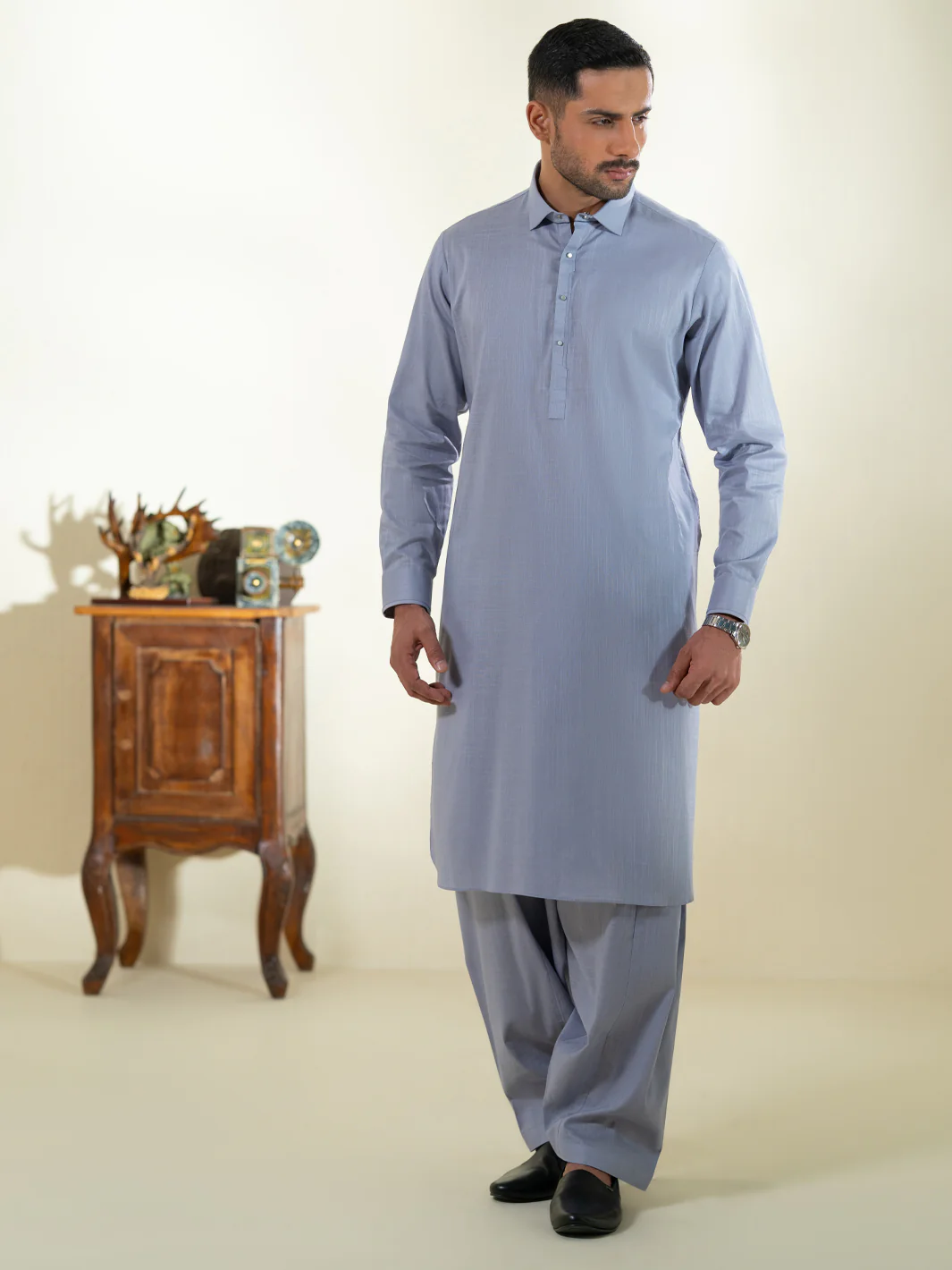 PURPLE COTTON KAMEEZ SHALWAR | ALWA-KS-574/AM-6348E