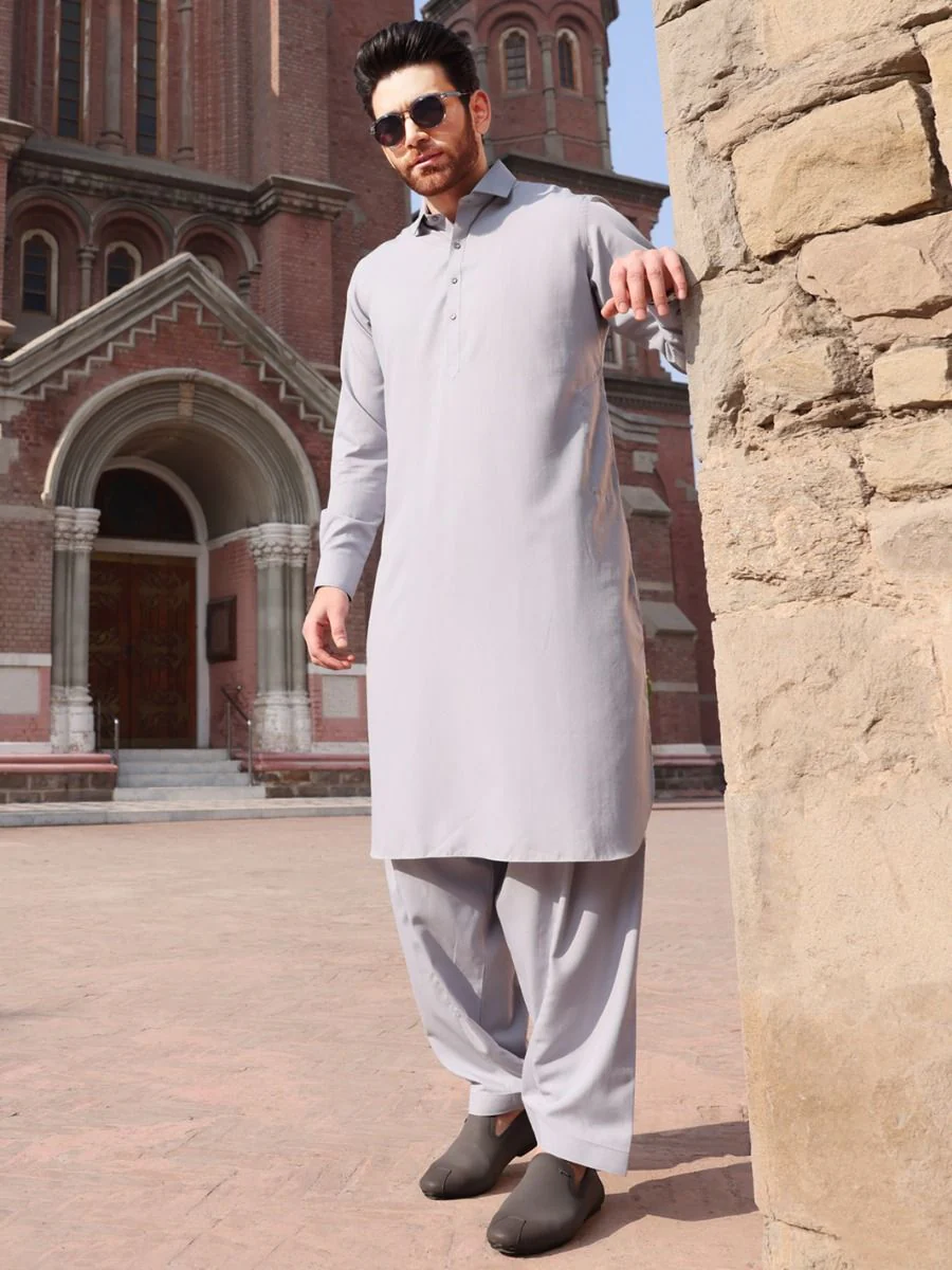 LIGHT BLUE VISCOSE KAMEEZ SHALWAR | ALWA-KS-US-227 V-1 2021