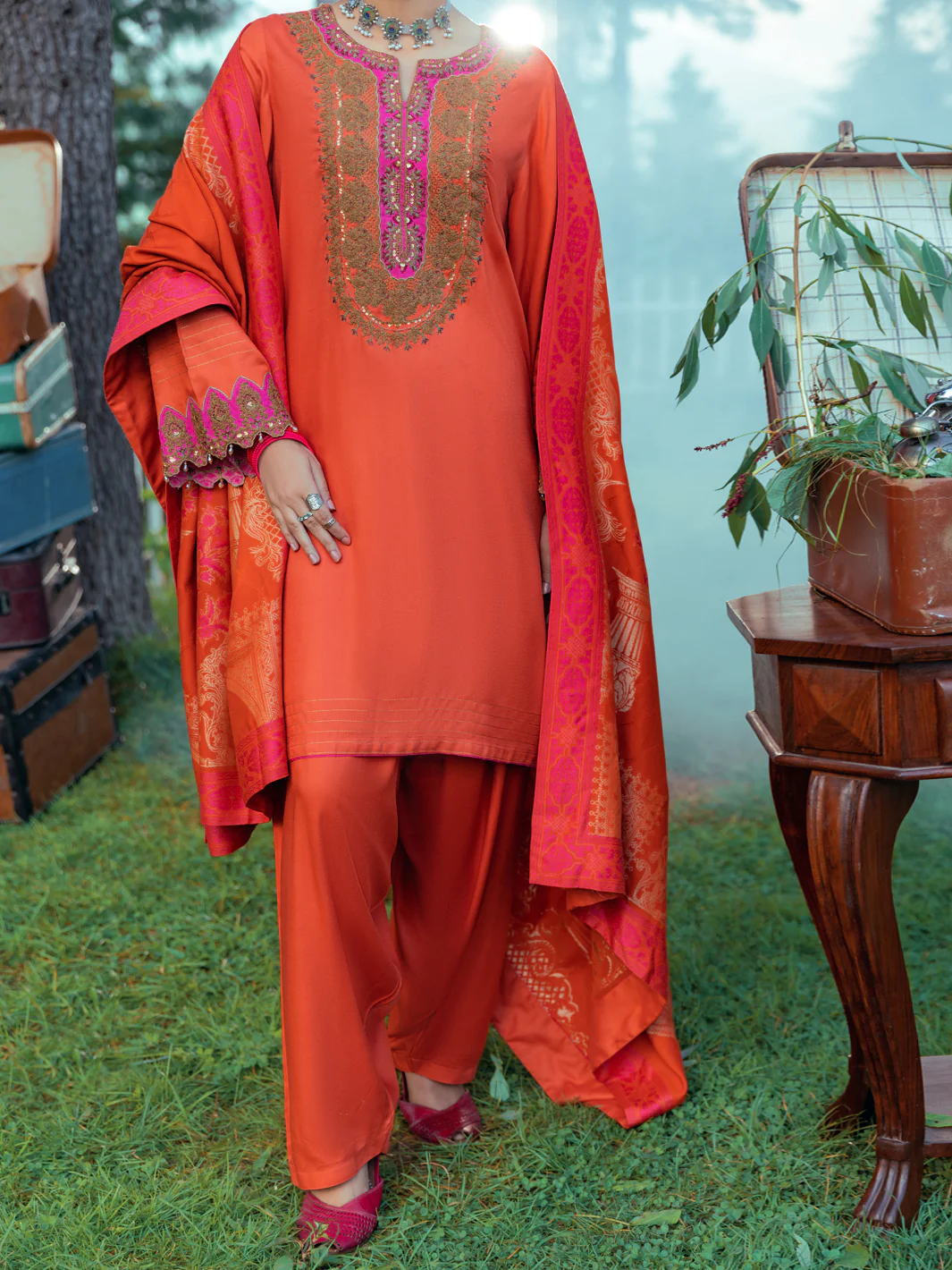 RUST VISCOSE 3PC STITCHED | AWP-3PS-US-533/S FB-533A