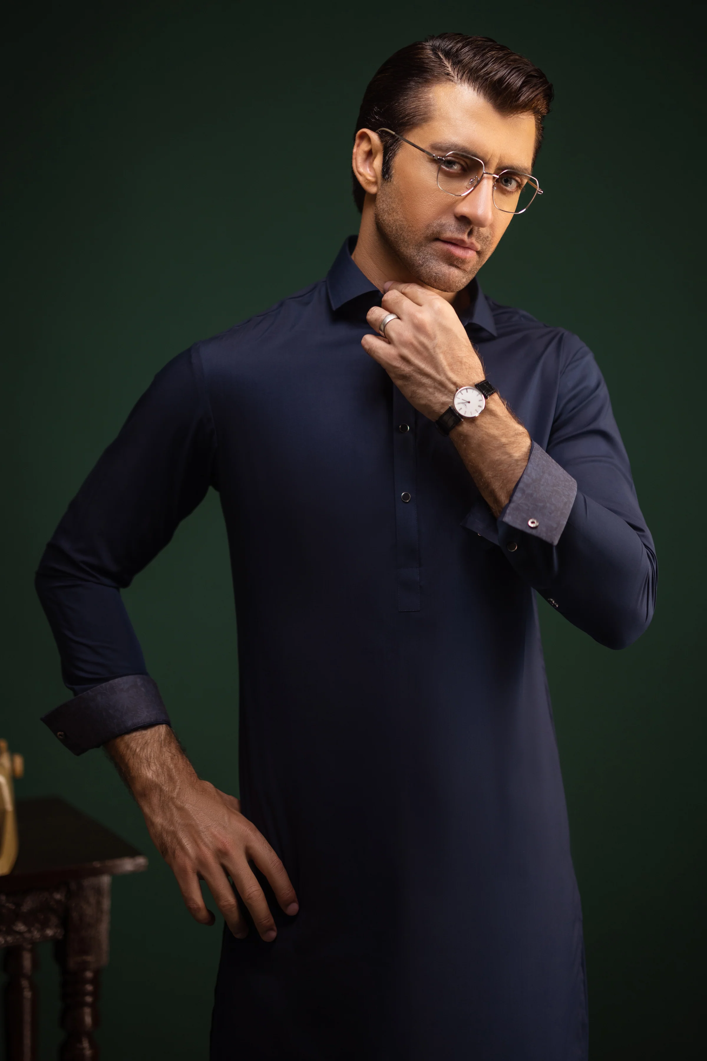 BLUE KAMEEZ SHALWAR | CCMKS-S-39468-E5 - Image 2