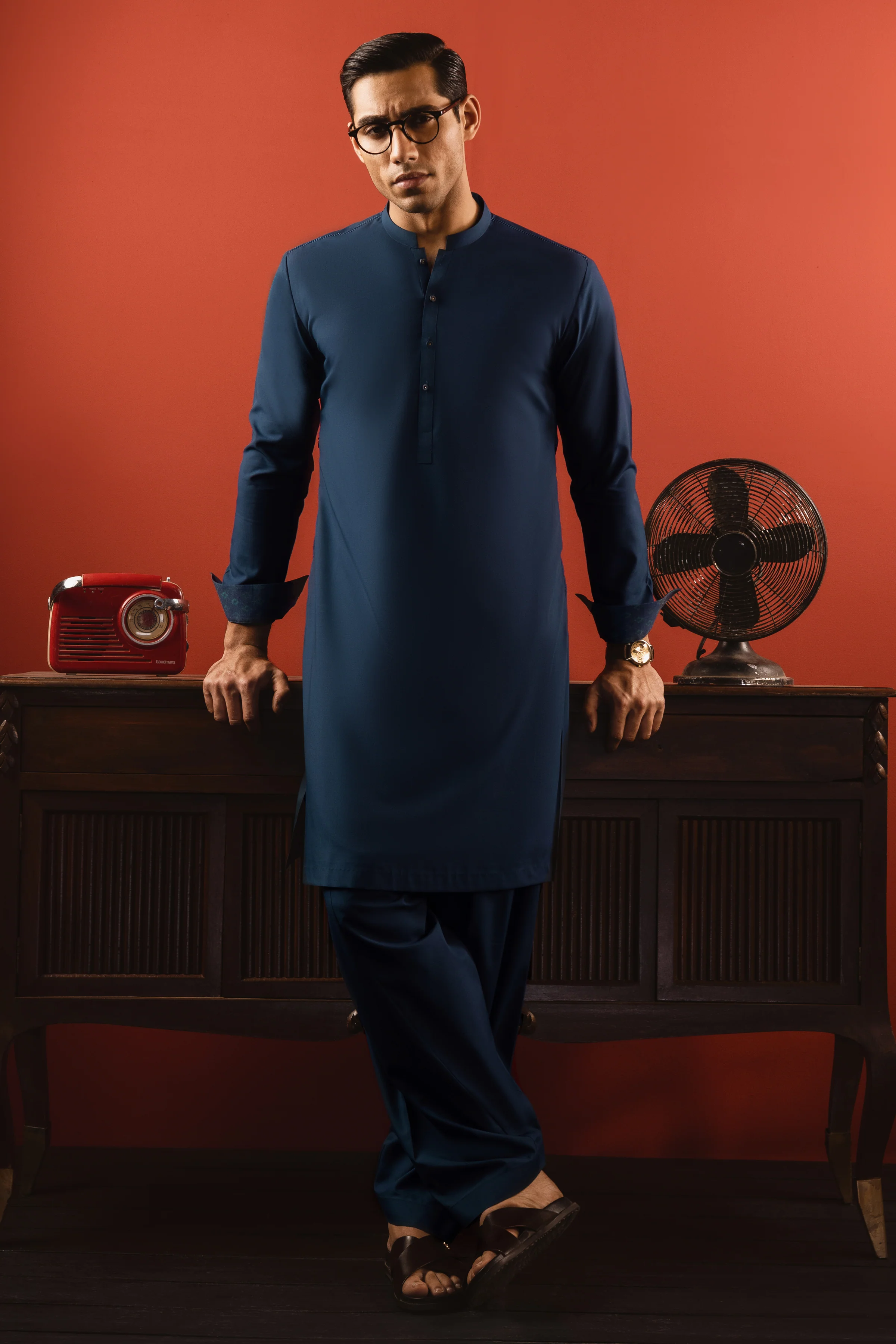 TEAL BLENDED KAMEEZ SHALWAR | CCMKS-S-US-39248-2/6 - TOKYO